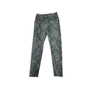 Embrace Your Love Leggings Mid-rise Green Black Snake Print Women's Medium
